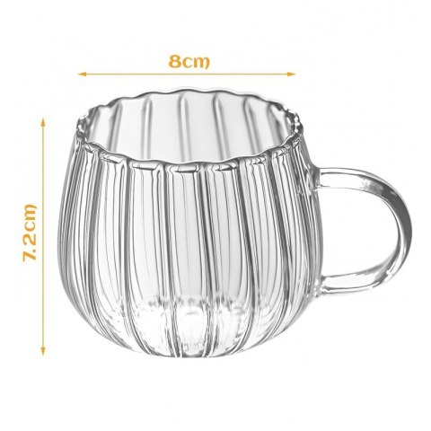 Filiżanka z falowanymi ściankami Ryflowana z uchem 400 ml 1szt SZK52 Filiżanka z falowanymi ściankami Ryflowana z uchem 400 ml 1szt SZK52