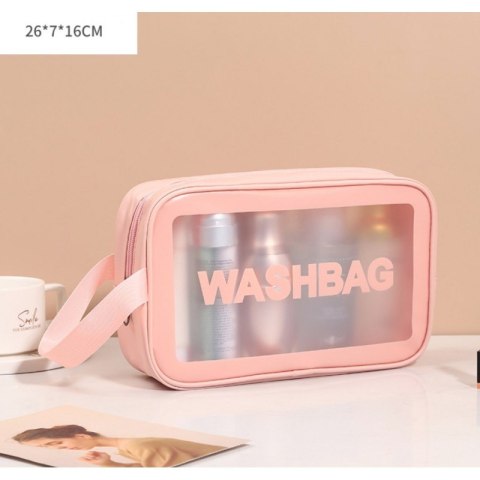 Kosmetyczka zestaw 3w1 przenośna kuferek 3 rozmiary etui pudrowy róż KS83R Kosmetyczka zestaw 3w1 przenośna kuferek 3 rozmiary etui pudrowy róż KS83R