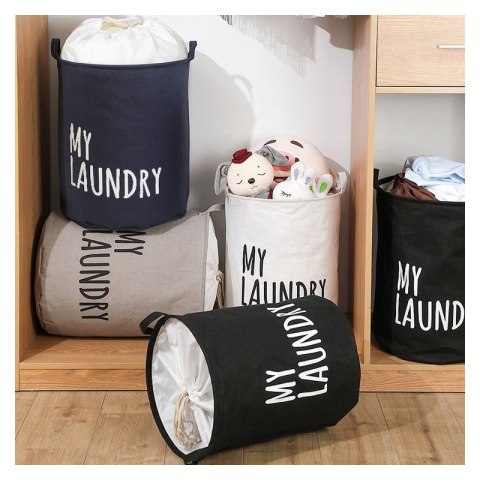 Organizer, pojemnik na zabawki, kosz na pranie 40 x 50 cm czarny OR111CZ Organizer, pojemnik na zabawki, kosz na pranie 40 x 50 cm czarny OR111CZ