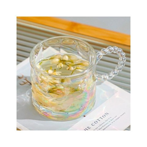 Szklanka opalizująca z uchem do kawy, drinków 1szt 260ml SZK55 Szklanka opalizująca z uchem do kawy, drinków 1szt 260ml SZK55