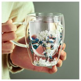 Szklanka termiczna z kwiatami w środku 300ml 1szt - SZK138