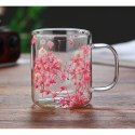 Szklanka termiczna z kwiatami w środku, róż - 200 ml 1szt SZK133 Szklanka termiczna z kwiatami w środku, róż - 200 ml 1szt SZK133