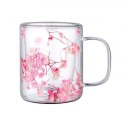 Szklanka termiczna z kwiatami w środku, róż - 200 ml 1szt SZK133 Szklanka termiczna z kwiatami w środku, róż - 200 ml 1szt SZK133