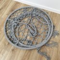 Fotel wiszący bocianie gniazdo hamak BOHO, huśtawka z poduszką Szara KR33SZ Fotel wiszący bocianie gniazdo hamak BOHO, huśtawka z poduszką Szara KR33SZ