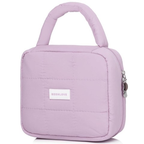 Kosmetyczka damska pikowana kuferek z rączką 21 x 17 x 8 cm KS139FIO Kosmetyczka damska pikowana kuferek z rączką 21 x 17 x 8 cm KS139FIO