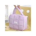 Kosmetyczka damska pikowana kuferek z rączką 21 x 17 x 8 cm KS139FIO