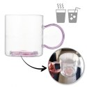 Szklanka termiczna z brokatowtym kwiatkiem w środku 250 ml - SZK143 Szklanka termiczna z brokatowtym kwiatkiem w środku 250 ml - SZK143