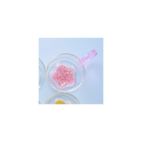 Szklanka termiczna z brokatowtym kwiatkiem w środku 250 ml - SZK143 Szklanka termiczna z brokatowtym kwiatkiem w środku 250 ml - SZK143