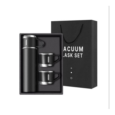 ZESTAW TERMOS Z 3 KUBKAMI zapakowany na prezent, 500Ml czarny BD24CZ ZESTAW TERMOS Z 3 KUBKAMI zapakowany na prezent, 500Ml czarny BD24CZ