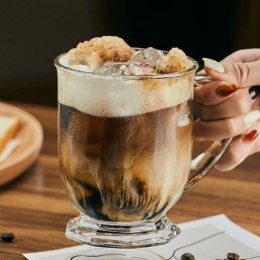 Filiżanka szklanka ryflowana duża 500 ml 1szt SZK159