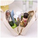 Kosmetyczka organizer na kosmetyki z rączką 17x7x19cm kremowa KS128B Kosmetyczka organizer na kosmetyki z rączką 17x7x19cm kremowa KS128B