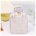 Kosmetyczka organizer na kosmetyki z rączką 17x7x19cm kremowa KS128B Kosmetyczka organizer na kosmetyki z rączką 17x7x19cm kremowa KS128B