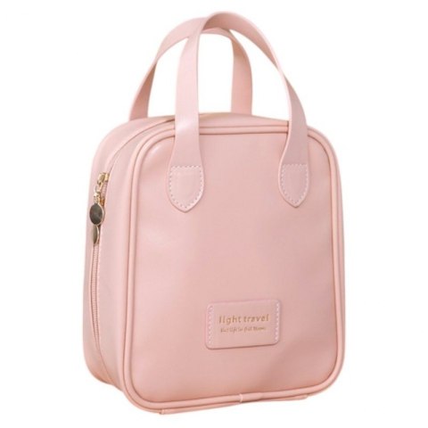 Kosmetyczka organizer na kosmetyki z rączką 17x7x19cm różowa KS128R Kosmetyczka organizer na kosmetyki z rączką 17x7x19cm różowa KS128R