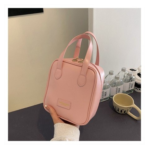 Kosmetyczka organizer na kosmetyki z rączką 17x7x19cm różowa KS128R Kosmetyczka organizer na kosmetyki z rączką 17x7x19cm różowa KS128R