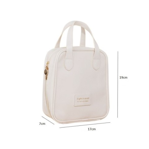 Kosmetyczka organizer na kosmetyki z rączką 17x7x19cm różowa KS128R Kosmetyczka organizer na kosmetyki z rączką 17x7x19cm różowa KS128R