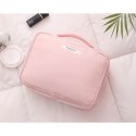 Kosmetyczka rozkładana elegancka kuferek etui pudrowy róż KS87 Kosmetyczka rozkładana elegancka kuferek etui pudrowy róż KS87