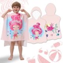 RĘCZNIK PLAŻOWY Peleryna dziecięca SYRENKA muszelki 60 x 60cm PEL02WZ4 RĘCZNIK PLAŻOWY Peleryna dziecięca SYRENKA muszelki 60 x 60cm PEL02WZ4