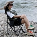 Składane krzesło turystyczne, kempingowe, wędkarskie z kieszonką KRT11CZ Składane krzesło turystyczne, kempingowe, wędkarskie z kieszonką KRT11CZ