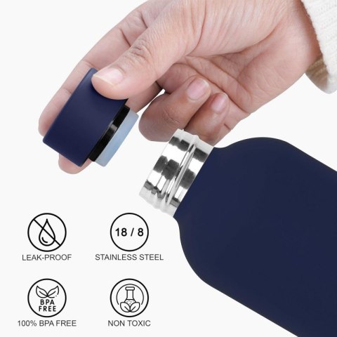 Bidon, butelka termiczna 500ML, stal nierdzewna z powłoką SOFT TOUCH granat BD46GRAN Bidon, butelka termiczna 500ML, stal nierdzewna z powłoką SOFT TOUCH granat BD46GRAN