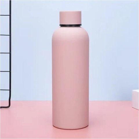 Bidon, butelka termiczna 500ML, stal nierdzewna z powłoką SOFT TOUCH jasny róż BD46R Bidon, butelka termiczna 500ML, stal nierdzewna z powłoką SOFT TOUCH jasny róż BD46R