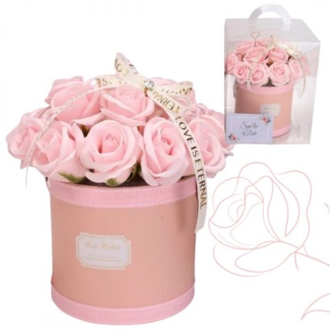Flower box, bukiet zapachowych kwiatów mydlanych w pudełku 21szt. BUK08R Flower box, bukiet zapachowych kwiatów mydlanych w pudełku 21szt. BUK08R