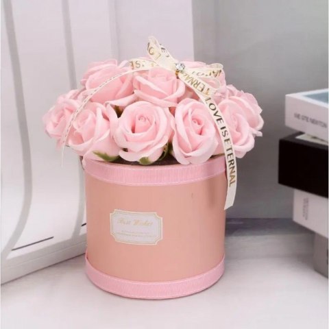 Flower box, bukiet zapachowych kwiatów mydlanych w pudełku 21szt. BUK08R Flower box, bukiet zapachowych kwiatów mydlanych w pudełku 21szt. BUK08R