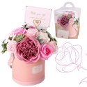 Flower box, bukiet zapachowych kwiatów mydlanych w pudełku BUK10R Flower box, bukiet zapachowych kwiatów mydlanych w pudełku BUK10R