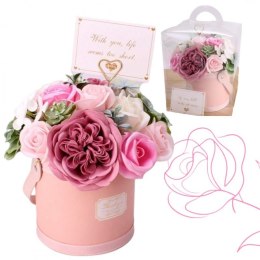 Flower box, bukiet zapachowych kwiatów mydlanych w pudełku BUK10R