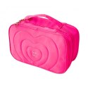 Kosmetyczka damska pikowana kuferek z rączką 24 x 9 x 15 cm KS132R Kosmetyczka damska pikowana kuferek z rączką 24 x 9 x 15 cm KS132R
