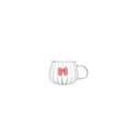 Szklanka ryflowana tulips z kokardką do kawy, drinków 1szt 350ml SZK158 Szklanka ryflowana tulips z kokardką do kawy, drinków 1szt 350ml SZK158