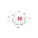 Szklanka ryflowana tulips z kokardką do kawy, drinków 1szt 350ml SZK158 Szklanka ryflowana tulips z kokardką do kawy, drinków 1szt 350ml SZK158
