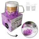 Szklanka termiczna z hortensją w środku fiolet 180 ml 1szt SZK76 Szklanka termiczna z hortensją w środku fiolet 180 ml 1szt SZK76