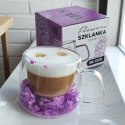 Szklanka termiczna z hortensją w środku fiolet 180 ml 1szt SZK76 Szklanka termiczna z hortensją w środku fiolet 180 ml 1szt SZK76