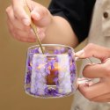 Szklanka termiczna z hortensją w środku fiolet 180 ml 1szt SZK76 Szklanka termiczna z hortensją w środku fiolet 180 ml 1szt SZK76