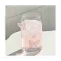 Szklanka wysoka ze słomką, MOTYLKI róż 500 ml, 1 szt- SZK163 Szklanka wysoka ze słomką, MOTYLKI róż 500 ml, 1 szt- SZK163