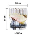 Szklanka ryflowana, puchar z falowanymi ściankami 260 ml 1szt SZK51 Szklanka ryflowana, puchar z falowanymi ściankami 260 ml 1szt SZK51