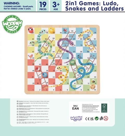 WOOPIE GREEN Gry Planszowe Logiczne 2w1 Ludo Chińczyk + Uwolnij Zwierzątka WOOPIE GREEN Gry Planszowe Logiczne 2w1 Ludo Chińczyk + Uwolnij Zwierzątka