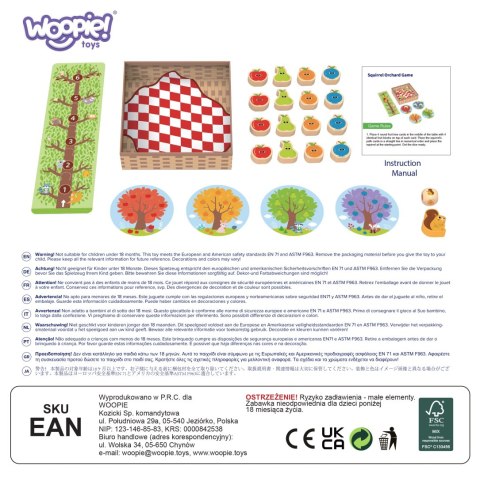WOOPIE GREEN Wiewiórka w Sadzie Gra Planszowa Rodzinna FSC WOOPIE GREEN Wiewiórka w Sadzie Gra Planszowa Rodzinna FSC