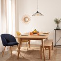 Fotel Celeste granatowy/nogi naturalne Fotel Celeste granatowy/nogi naturalne