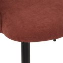 Fotel Celeste terracotta/czarne nogi