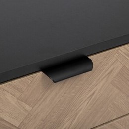 Szafka nocna Chevron z efektem naturalnego drewna