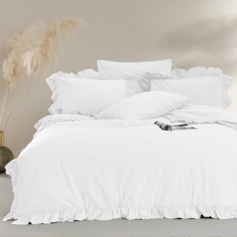 Pościel bawełniana OPTIC WHITE/160x200(P) STONEWASHED Pościel bawełniana OPTIC WHITE/160x200(P) STONEWASHED