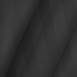 Poszewka satyna bambusowo-bawełniana STRIPE BLACK/70x80 z listwą