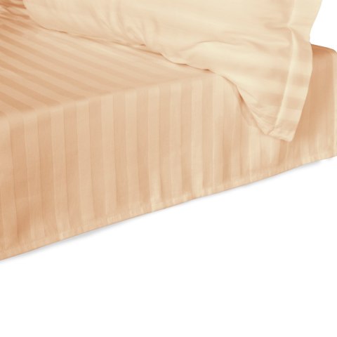 Prześcieradło satyna bambusowo-bawełniana STRIPE BEIGE/220x260 Prześcieradło satyna bambusowo-bawełniana STRIPE BEIGE/220x260