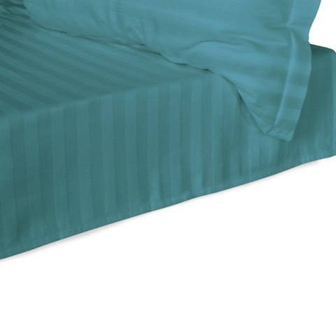 Prześcieradło satyna bambusowo-bawełniana STRIPE SEA TURQUOISE/220x260 Prześcieradło satyna bambusowo-bawełniana STRIPE SEA TURQUOISE/220x260