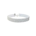NASZYJNIK CHOKER KRYSZTAŁKI 1,6 CM SREBRNY NASZYJNIK CHOKER KRYSZTAŁKI 1,6 CM SREBRNY