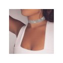 NASZYJNIK CHOKER KRYSZTAŁKI 1,6 CM SREBRNY NASZYJNIK CHOKER KRYSZTAŁKI 1,6 CM SREBRNY