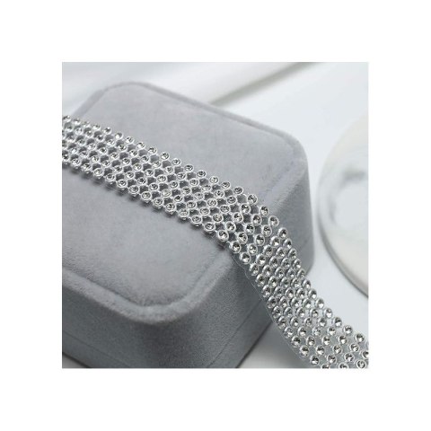 NASZYJNIK CHOKER KRYSZTAŁKI 1,6 CM SREBRNY NASZYJNIK CHOKER KRYSZTAŁKI 1,6 CM SREBRNY