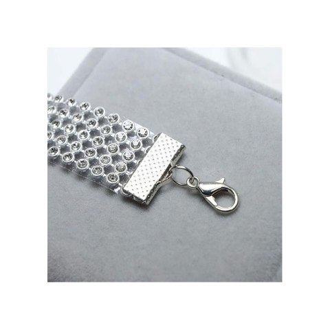 NASZYJNIK CHOKER KRYSZTAŁKI 1,6 CM SREBRNY NASZYJNIK CHOKER KRYSZTAŁKI 1,6 CM SREBRNY