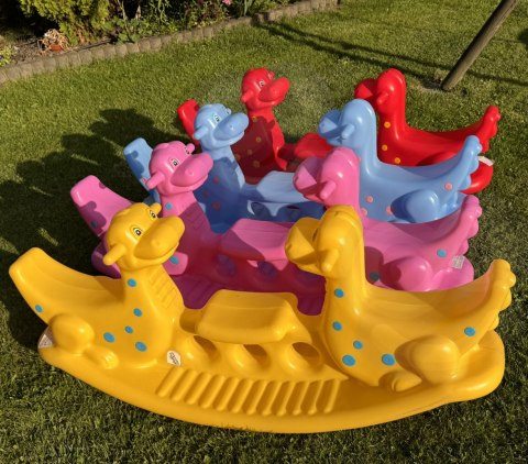 WOOPIE Bujak Wieloosobowy Dino Huśtawka Równoważna Niebieska WOOPIE Bujak Wieloosobowy Dino Huśtawka Równoważna Niebieska